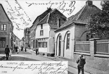 Alte Postkartenansicht: Blick in die Lippestraße