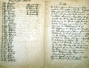 Brief betreffend das Schützenfest in Verlar 1871