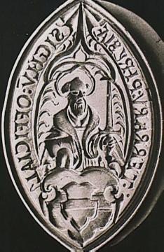 Kirchlicher Siegelstempel aus Friesland (16. Jahrhundert) mit dem hl. Paulus
