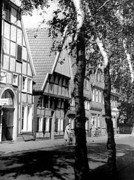 Alte Fachwerkhäuser in der Mönchstraße in Wiedenbrück