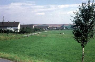 Dorfsiedlung in Eichholz, entstanden 1952 ff im Zuge der Hofaussiedlungen aus der Steinheimer Kernstadt nach dem 2. Weltkrieg und Hofstellenvergabe an heimatvertriebene Bauern aus dem deutschen Osten