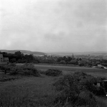 Nieheim, 1951: Stadtansicht mit Steinheimer Börde