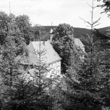 Kloster Brunnen mit St. Johannes Baptist-Kapelle, um 1950?: Ehem. Kapuzinerkloster (gegr. 1722, aufgehoben 1834)