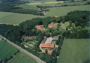 Havixbeck, Burg Hülshoff mit Wirtschaftsbauten