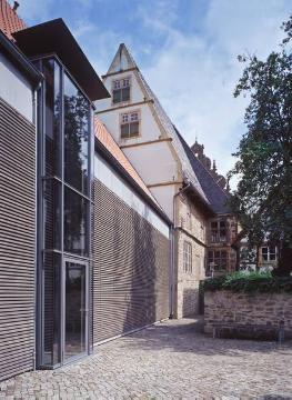 Heimatmuseum "Hexenbürgermeisterhaus, Rückseite mit Anbau, errichtet 1571, Weserrenaissance