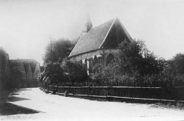 Alte Pfarrkirche St. Maria Magdalena in Datteln-Horneburg, Horneburger Straße, um 1915? Vergleichsaufnahme von 2012 siehe Bild 11_3020