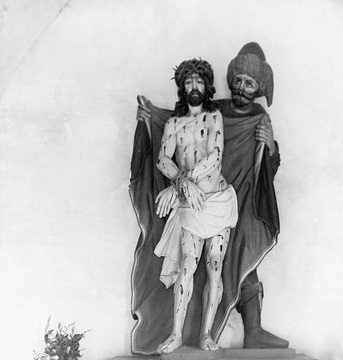 Ecce homo des Künstlers Stütting in der Kapelle des Berkenhofes, ca. 1913.