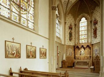Kath. Pfarrkirche St. Georg, Seitenaltar - neugotische Hallenkirche, erbaut 1896 von Wilhelm Rincklake