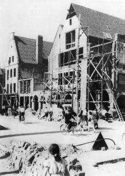 Prinzipalmarkt: Wiederaufbauarbeiten 1948