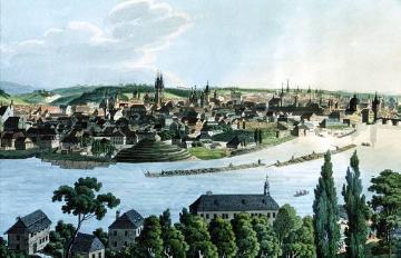 Historische Ansicht von Prag, Lebensstation des Freiherrn vom Stein zwischen 1809 und 1812