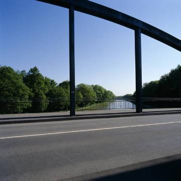 Dortmund-Ems-Kanal: Blick von der Brücke Wolbecker Straße nach Norden