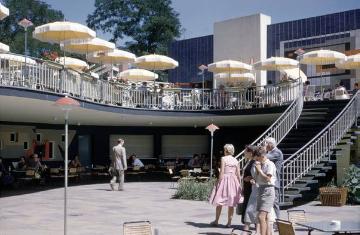 Westfalenpark, Bundesgartenschau 1959: Park-Café mit Treppe zur Sonnenterrasse