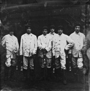 Begegnungen, Westfront 1914-1918: Bergarbeiter in Lothringen, ohne Ort, undatiert