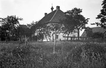 Einstiges Rittergut Haus Brabeck, ehemalige Wasseranlage auf zwei Inseln, erbaut um 1700, Bottrop-Kirchhellen, Brabecker Feld 29 - Vergleichsaufnahme von 2012 siehe Bild 11_2995