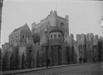 Ortsimpressionen, Westfront 1914-1918: Burg Gravensteen in Gent, Sitz der ehemaligen Grafen von Flandern (vgl. 07_233)