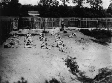 Kinderdorf Staumühle: Freiluftsport der Jungen - Erholungslager für Schüler aus dem Ruhrgebiet, gegründet und betrieben von Richard Schirrmann 1925-1932, undatiert