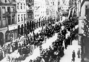 Festumzug auf dem Prinzipalmarkt anläßlich des Westfälischen Bundesschießen 1925