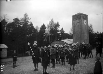 Kinderdorf Staumühle, Kindermusikzug - Ferienlager für bedürftige Kinder aus dem Ruhrgebiet, gegründet und betrieben von Richard Schirrmann 1925-1932, undatiert