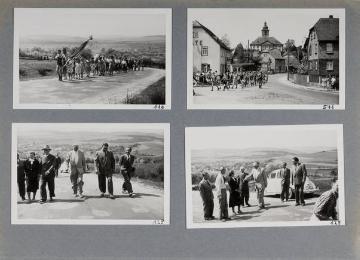 Festveranstaltung zu Ehren Richard Schirrmanns (Bild 3, 4 mit Gattin Elisabeth) anlässlich der Verleihung der Ehrenbürgerschaft seiner hessischen Wahlheimatstadt Grävenwiesbach an seinem 80. Geburtstag 1954 (Fotoalbum)