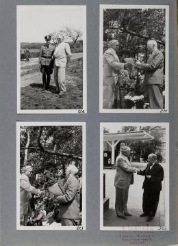 Festveranstaltung zu Ehren Richard Schirrmanns (2. und 3. Bild rechts) anlässlich der Verleihung der Ehrenbürgerschaft seiner hessischen Wahlheimatstadt Grävenwiesbach an seinem 80. Geburtstag 1954 (Fotoalbum)