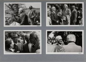Festveranstaltung zu Ehren Richard Schirrmanns (Bild 3, 4) anlässlich der Verleihung der Ehrenbürgerschaft seiner hessischen Wahlheimatstadt Grävenwiesbach an seinem 80. Geburtstag 1954 (Fotoalbum)
