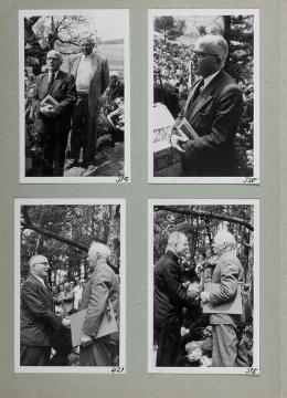Festveranstaltung zu Ehren Richard Schirrmanns (Bild 3, 4 rechts) anlässlich der Verleihung der Ehrenbürgerschaft seiner hessischen Wahlheimatstadt Grävenwiesbach an seinem 80. Geburtstag 1954 (Fotoalbum)