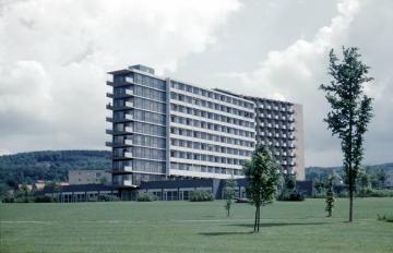 Sanatorium der Landesversicherungsanstalt Westfalen (LVA), Bad Salzuflen, Mai 1961.