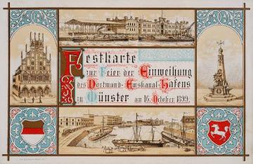 Hafeneinweihung Münster am 16. Oktober 1899, Festkarte
