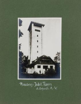 Jugendherberge Roßbergturm, Schäbische Alb, erbaut 1913 zum 25-jährigen Jubiläum des Schwäbischen Albvereins