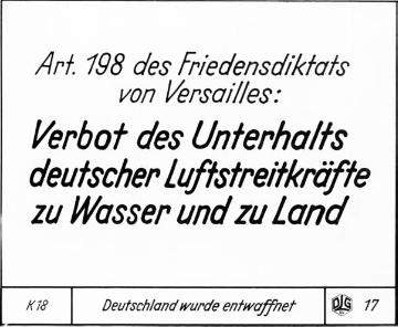 Weimarer Republik: Art. 198 des Versailler Friedenvertrages über das Verbot deutscher Luftstreitkräfte