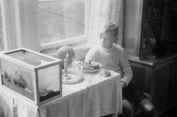 Richard Schirrmann, Familie: Sein jüngster Sohn Harald an seinem Geburtstagstisch, undatiert