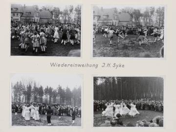 Wiedereinweihung der Jugendherberge Syke, Landkreis Diepholz, in: Fotoalbum "Jugendherbergen des Landesverbandes Unterweser-Ems", gewidmet Richard Schirrmann 1954