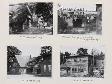 Jugendherberge Rotenburg (Wümme), Bremen-Blumenthal und Meyenburg (Schwanewede), Landkreis Osterholz, in: Fotoalbum "Jugendherbergen des Landesverbandes Unterweser-Ems", gewidmet Richard Schirrmann 1954