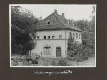 Jugendherberge Georgsmarienhütte, Niedersachsen - aus einem Geschenkalbum des Landesverbandes Unterweser-Ems für Richard Schirrmann zum 75. Geburtstag, erstellt 1949