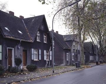 Doppelhaussiedlung in Gelsenkirchen-Horst, Johannastraße - erbaut 1908 bis 1912 für die Bergarbeiter von Zeche Nordstern