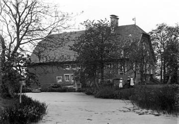 Haus Rüschhaus, erbaut 1745-1748 von Johann Conrad Schlaun als Sommersitz, 1826-1846 Wohnsitz der Dichterin Annette von Droste-Hülshoff, undatiert, um 1915?