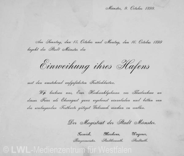 03_3577 Hafeneinweihung Münster 1899 - Aus dem Festalbum des Vereins der Kaufmannschaft zu Münster (Leihgabe)