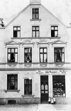 Bauklempnerei Johannes Wagner, Gas- und Wasserinstallation, gegründet 1908: Erstes Geschäftslokal in der Warendorfer Straße 115