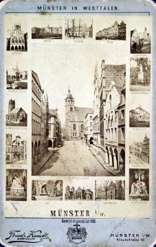 Motive aus Münsters Altstadt von Friedrich Hundt, um 1857, (Postkarte?)