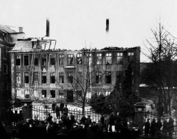 31. Dezember 1908: Brand des Verwaltungsgebäudes der Landesversicherungsanstalt Westfalen in Münster, Bispinghof 3