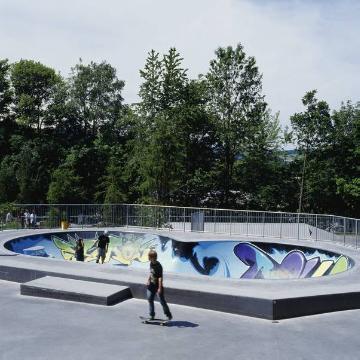 Landesgartenschau 2010 in Hemer: Skate-Anlage "Rollgarten", mit 4500 Quadratmetern einer der größten Anlagen in Deutschland