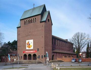 Christ-König-Kirche, Bochum, Steinring, erbaut 1931/32, Architekt: Franz Schneider, Düsseldorf - seit 2010 als "Kunstkirche Christ-König" Arbeits- und Präsentationsort für Kunstschaffende aller Sparten, Veranstaltungsort der "Kulturhauptstadt RUHR.2010" (noch nicht profaniert)