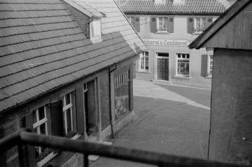 Nottuln, Hagenstraße und Bäckerei Pennekampum, um 1947