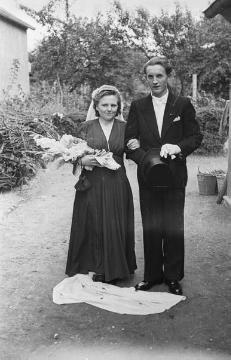 Brautpaar (unbezeichnet), Nottuln, Ende 1940er Jahre