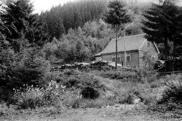 Jagdhütte an der "Mechterkuse" in Schmallenberg-Bödefeld, Hochsauerland, Anfang 1940er Jahre