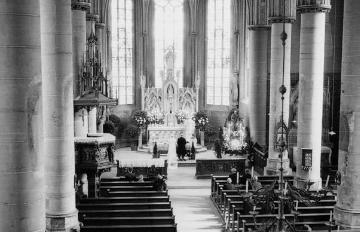 Hochzeit Allendorf (1) - Trauzeremonie in der St. Martinus-Kirche, Nottuln, Ende 1940er Jahre