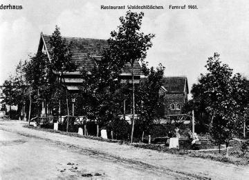 Ausflugslokal Waldschlößchen in Münster-Kinderhaus, Sprakeler Straße 403 - undatiert, um 1918? (Bildsammlung Heimatmuseum Kinderhaus)