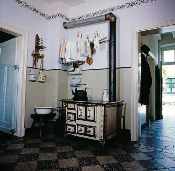 Textilmuseum Bocholt: Kohleherd in der Küche eines Textilarbeiterhauses