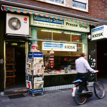 Der Kiosk und Presseshop von Aziz Mahadavi an der Münsteraner Neubrückenstraße