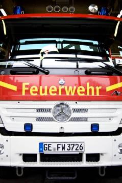 Einsatzfahrzeug der Feuerwehr-Hauptwache Gelsenkirchen in Buer (Zentrale Feuer- und Rettungswache 2, Seestraße 3)